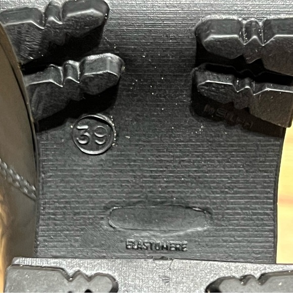 Aldo Vintage Black Leather Platform Loafers - Picture 9 of 10